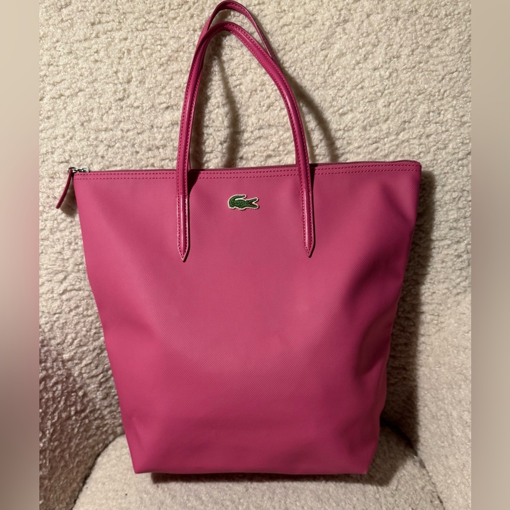 Lacoste Women's L.12.12 Zip Tote Bag Fuchsia